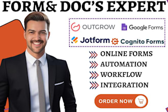 create cognito form outgrow  aida form survey jotform google form integration va