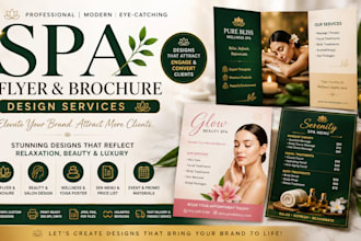 design a professional spa flyer wellness poster beauty brochure salon marketing