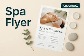 design professional spa flyer spa brochure wellness poster beauty flyer design