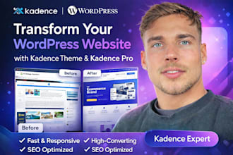 do wordpress website redesign with kadence theme, kadence blocks, kadence pro