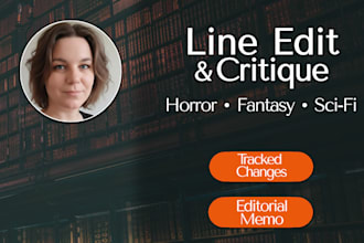 be your line and structural editor for genre fiction