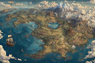 do fantasy map illustration for map