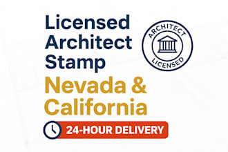 deliver a licensed architect seal for your plans in 24 hour tennessee hawaii