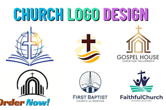 design modern church or religion logo ministry design bishop seal nonprofit