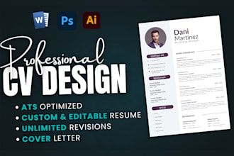 design and rewrite a professional CV, resume maker, and cover letter