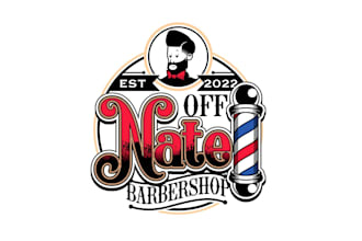create awesome and gorgeous barbershop logo design