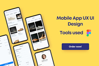create android and ios mobile app UX UI design using figma