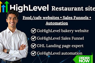 design ghl restaurant website gohighlevel local diner funnel bakery coffee shop