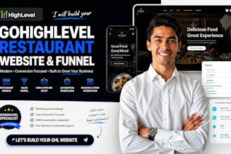 design ghl restaurant website gohighlevel local diner funnel bakery coffee shop