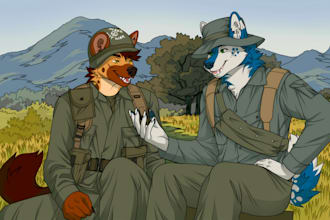 do custom fursona anthro character illustration sfw furry oc fursona fursuit