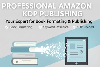 be your expert amazon KDP book publishing