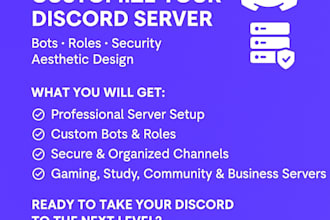 build and customize your discord server with bots and roles