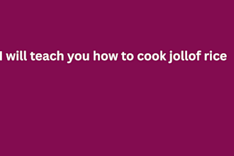 teach you how to cook jollof rice