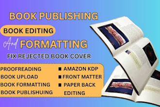 upload children book for amazon kindle, paperback, novel picture book formatter