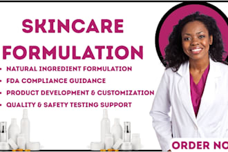 formulate cosmetic skincare, hair care that is natural ingredient fda complience