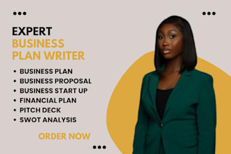 do business plan, market research and strategy , proposals, financial plan