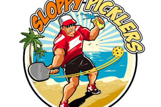 designa creative pickleball logo with new concept