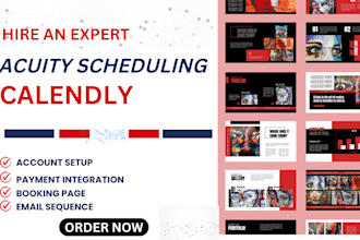 set up acuity schedulng, calendly booking appointments acuity