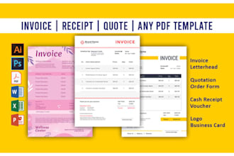 create professional invoice, receipt, and quotation templates