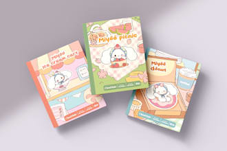 design cute notebook covers with custom characters