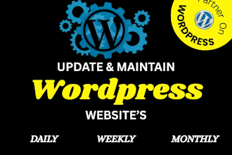 wordpress maintainance, wordpress website monthly updates plugin and bug fixes