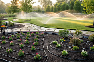 expertly design sprinkler, drip, bubbler irrigation system for your landscape
