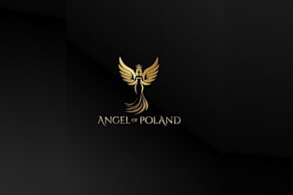 design unique beauty angel logo