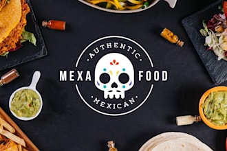 create a modern minimalist mexican food restaurant logo design