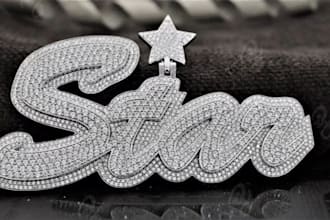 do professional 3d jewelry hiphop pendant design, rendering