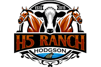 create a high quality cow and horse logo
