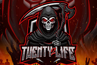 design a horror logo for gamers, streamers, and teams