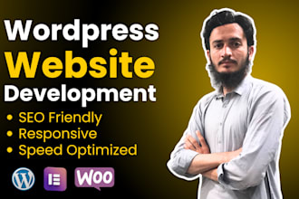 build a responsive wp website or woocommerce store using elementor SEO optimized