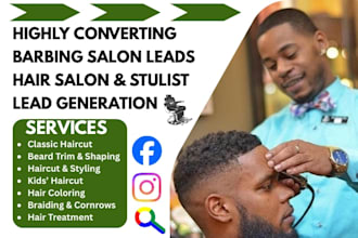 generate barbing saloon leads hair saloon leads stylist leads hair cut leads