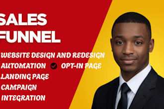 build responsive systeme io clickfunnels gohighlevel sales funnel landing page