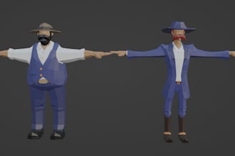 make low poly stylized 3d characters and creatures