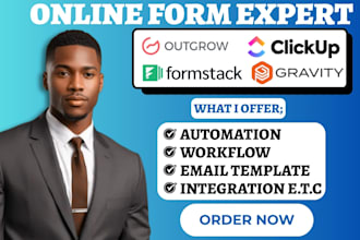 build outgrow formstack online form gravity form tally quiz clickup form survey