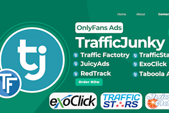 setup traffic junky campaign, design banners, exoclick, redtrack, juicyads, seo
