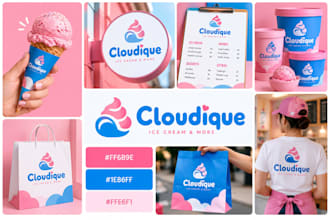 design logo, full branding kit, brand guidelines and brand style guide identity