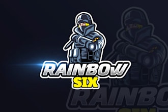 design a custom rainbow six siege gamer logo for your team or channel