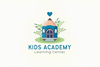 do modern baby shop, child care, day care, school and kids logo design