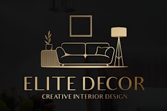 do modern furniture and home furnishing logo design