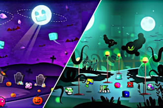 create geometry dash game texture solo level thumbnails 3d kitdesign for songs