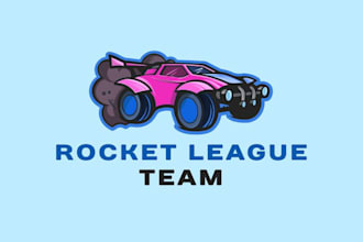 design a custom rocket league gaming logo