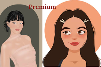draw vector portraits and illustrations