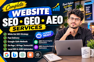 provide complete aeo and GEO service including backlinks