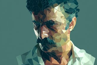 design an awesome low poly vector illustration