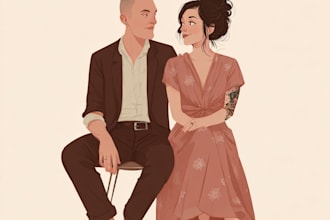 draw faceless couple illustration couples portrait
