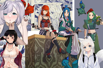 draw webtoon cover webnovel webcomic for webtoon comic in anime style