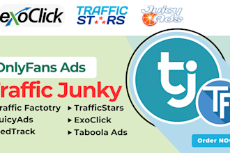 setup trafficjunky campaign, design banners, exoclick, redtrack, juicyads, seo