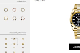 customize watch configurator 2d 3d watch on  kickflip zakeke and to your store